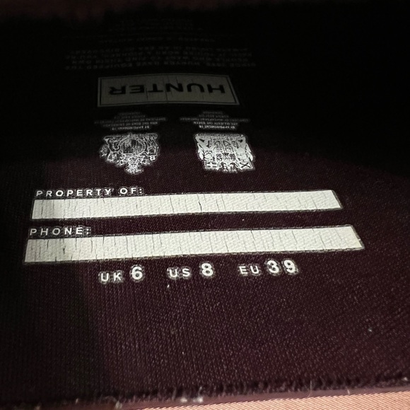 Hunter Rain Boots Cranberry Sz 8 - Picture 4 of 4